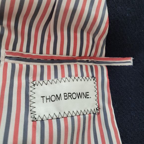 Thom Browne Neiman Marcus Womens Navy Blue Wool Nautical Blazer Size XXL - Picture 11 of 11